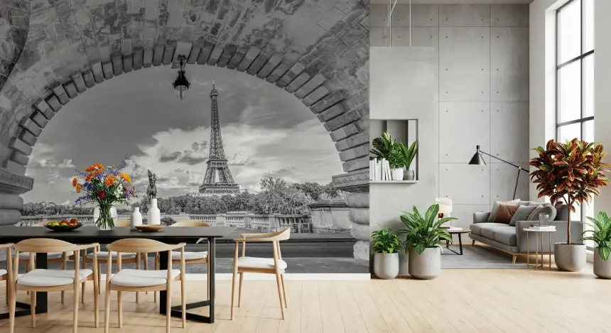 Timeless Parisian Vista Wall Mural