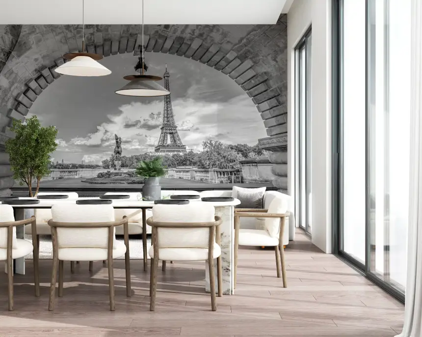 Timeless Parisian Vista Wall Mural