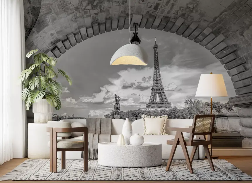 Timeless Parisian Vista Wall Mural