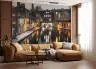 Urban Canal at Twilight Wall Mural 6