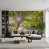 Sunlit Woodland Path and Canal Wall Mural 7