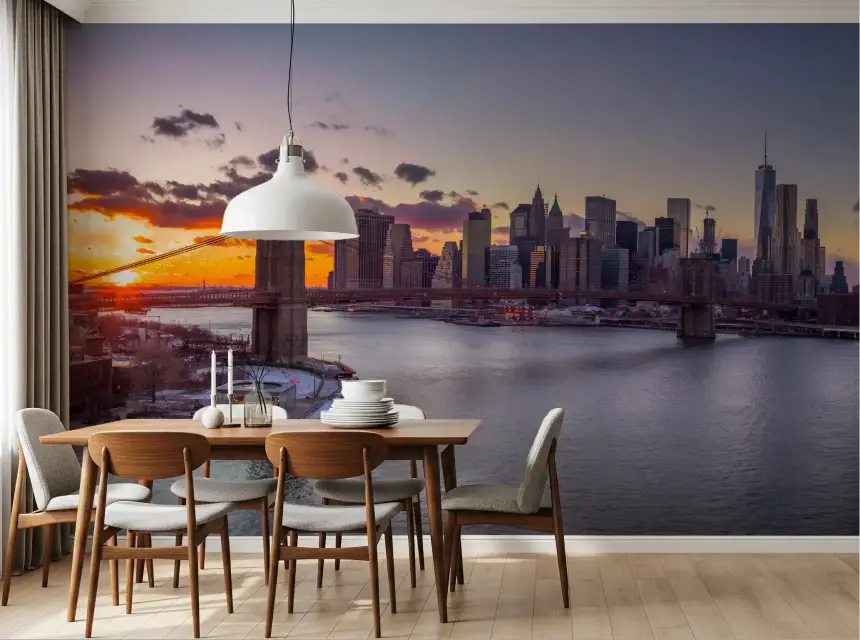 NYC Sunset Grandeur Wall Mural