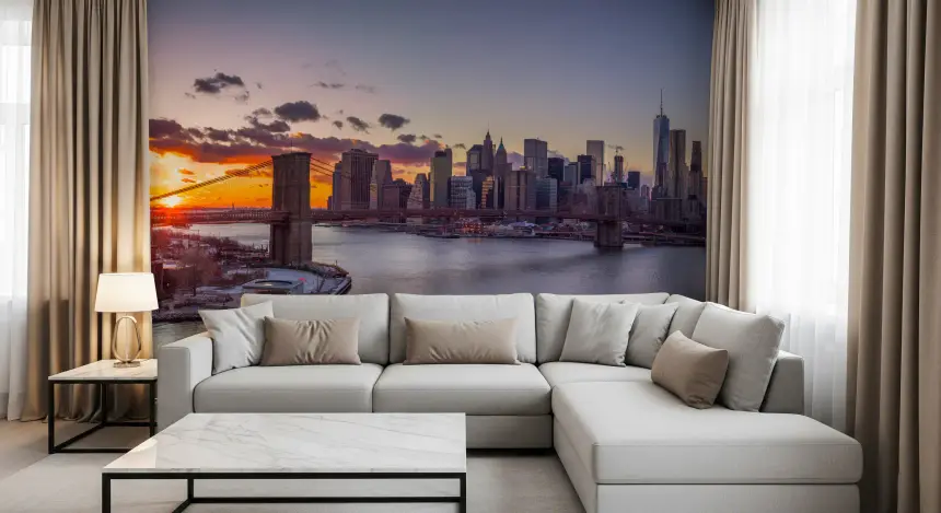NYC Sunset Grandeur Wall Mural