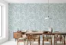 Serene Blue Botanical Pattern Wallpaper 6