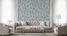 Teal Coral Branch Pattern Wallpaper 6