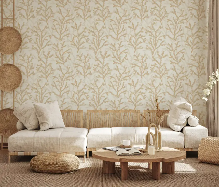 Painted Coraline Sand Wallpaper