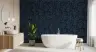 Deep Teal Botanical Pattern Wallpaper 7