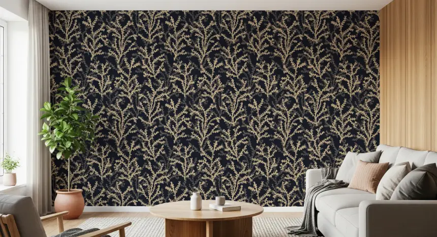 Painted Coraline Sand Dark Wallpaper
