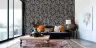 Dark Navy Gold Botanical Pattern Wallpaper 5