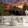Golden Hour Amsterdam Canal Cityscape Wallpaper 8