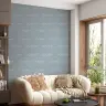 Light Blue Minimalist Wave Pattern Wallpaper 6