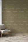 Minimalist Olive Green Wave Pattern Wallpaper 7