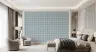Coastal Blue Hand-Drawn Grid Wallpaper 7