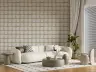 Olive Green Irregular Grid Pattern Wallpaper 4