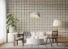 Olive Green Irregular Grid Pattern Wallpaper 3