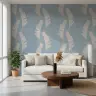 Soft Blue Banana Leaf Wallpaper 7