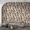 Contemporary Abstract Painted Foliage Wallpaper 8