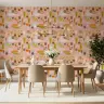 Whimsical Pink Vegetable & Fruit Pattern Wallpaper 8