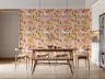 Whimsical Pink Vegetable & Fruit Pattern Wallpaper 6