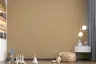 Subtle Taupe Textured Linen Finish Wallpaper 8