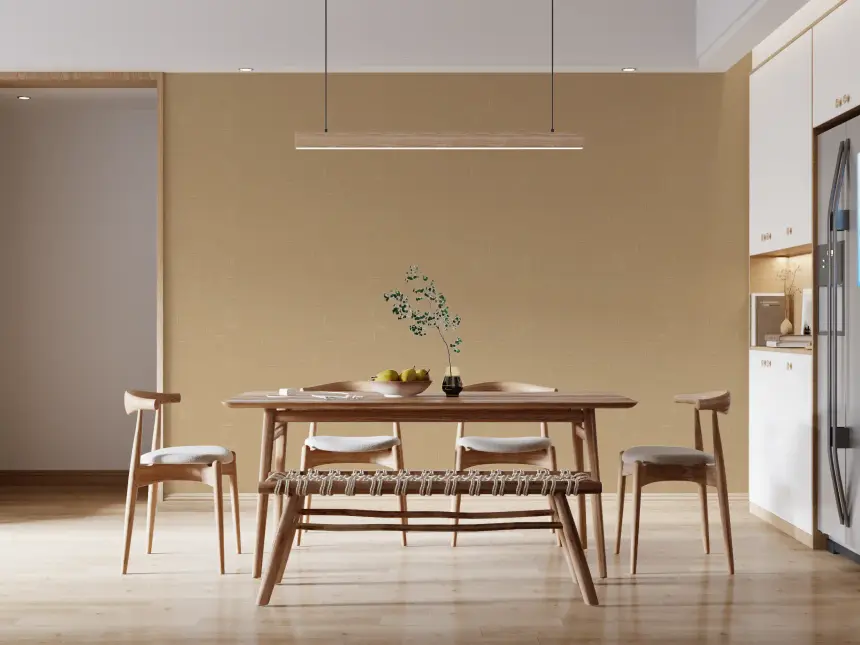 Taupe Linen Texture Wallpaper Mid Century Modern Wallpaper