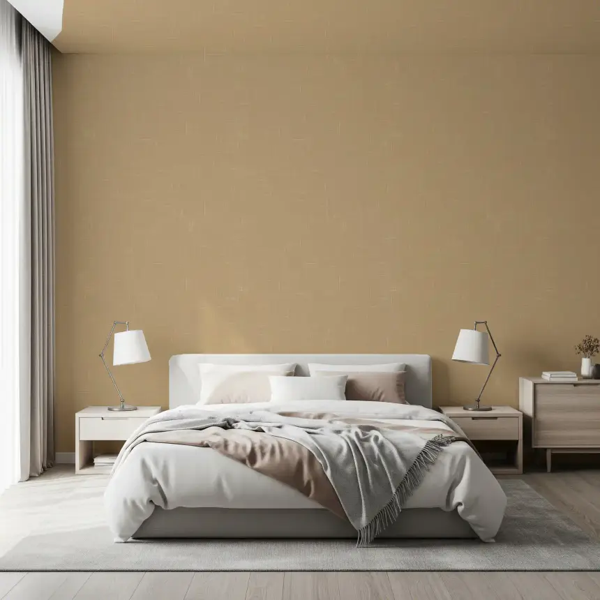 Taupe Linen Texture Wallpaper Mid Century Modern Wallpaper