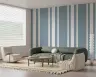 Dusty Blue and Crisp White Vertical Stripe Wallpaper 6