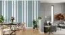 Dusty Blue and Crisp White Vertical Stripe Wallpaper 7