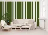 Modern Olive Green Vertical Stripe Wallpaper 6
