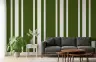 Modern Olive Green Vertical Stripe Wallpaper 8