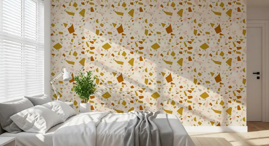 Sage Terrazzo Wallpaper Mediterranean Neutral Wallpaper