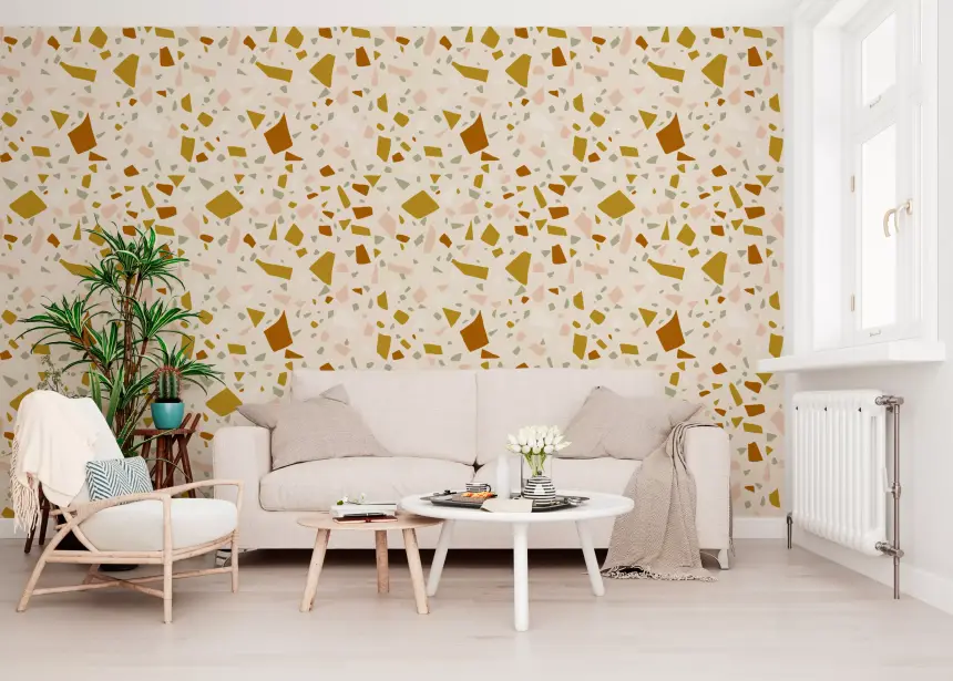Sage Terrazzo Wallpaper Mediterranean Neutral Wallpaper