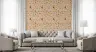 Contemporary Peach and Sage Terrazzo Pattern Wallpaper 6