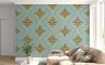 Teal Terracotta Geometric Quatrefoil Wallpaper 6