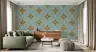 Teal Terracotta Geometric Quatrefoil Wallpaper 8