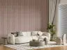 Vintage Dusty Rose Floral Stripe Pattern Wallpaper 7