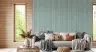Elegant Teal Floral Vertical Stripe Wallpaper 7