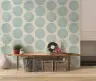 Modern Stippled Blue Circle Pattern Wallpaper 6