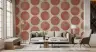 Warm Terracotta Textured Polka Dot Wall Mural 6