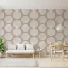 Modern Stippled Circles Dusty Rose Wallpaper 6