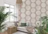 Modern Stippled Circles Dusty Rose Wallpaper 7