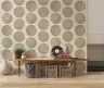Contemporary Beige Circle Pattern Wallpaper 6