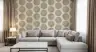 Contemporary Beige Circle Pattern Wallpaper 7