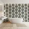 Modern Stippled Circles Grey and Cream Wallpaper 6