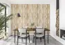 Contemporary Beige Woodgrain Textured Wall Mural 8