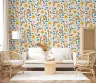 Whimsical Giraffe Sun Rainbow Kids' Wallpaper 6