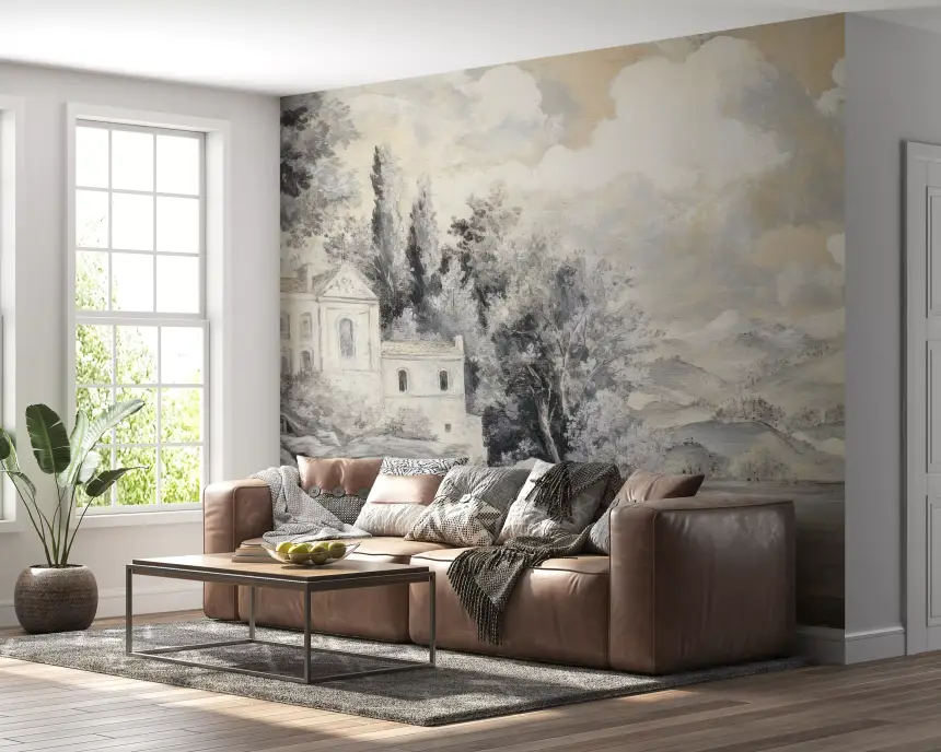 Classic Lakeside Vista Wall Mural