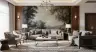 Misty Forest Landscape Vintage Wall Mural 7