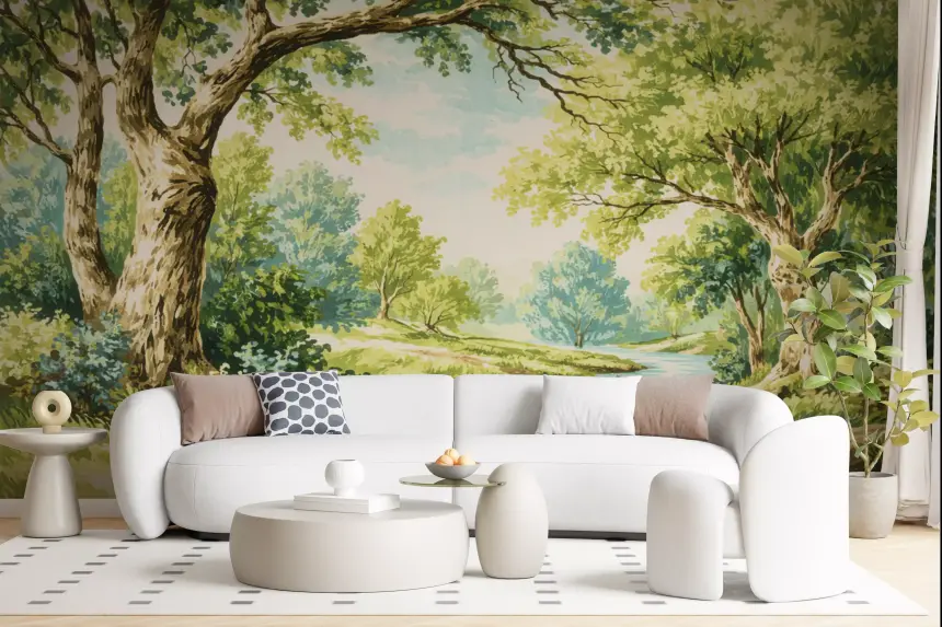Enchanted Woodland Stream Wall Mural