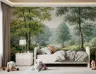 Emerald Hues Forest Panorama Wallpaper Mural 8